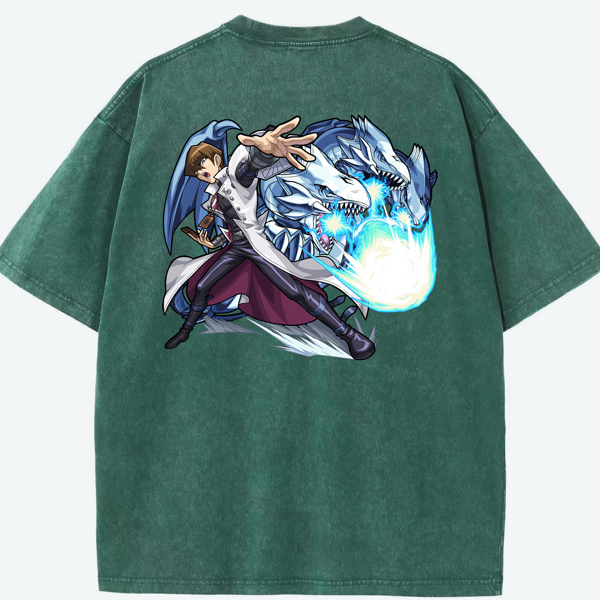 （画像用） 遊☆戯☆王 Yu-Gi-Oh! 綿100% ヴィンテージ風 半袖Tシャツ（背面プリント）
